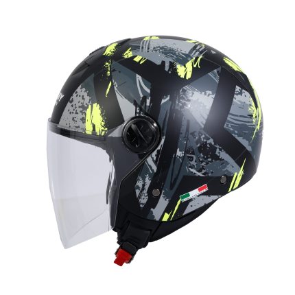 SWAY SW 715 POISON Black Grey Yellow Yarım Kask