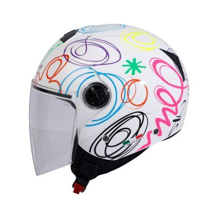 SWAY SW 715 WHITE FLOWER Yarım Kask